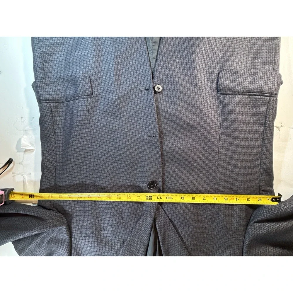 Joseph Abboud Black Label Blazer 44L Silk Wool Gray USA Union Made Sport Coat